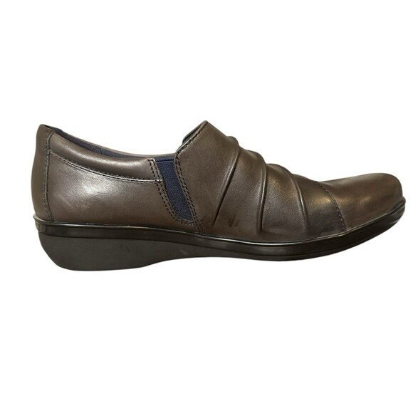 Clark’s Collection Everlay Heidi Brown/Navy Loafer Size 7 Air Cushion Slip-on - Picture 5 of 9